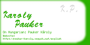 karoly pauker business card